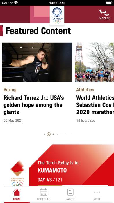 Olympics App skärmdump #1