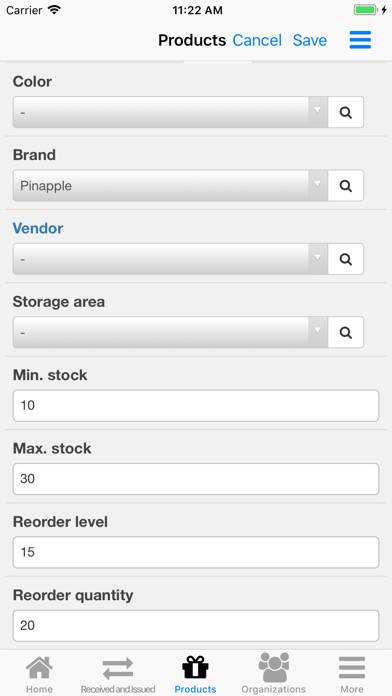 Nano Inventory Captura de pantalla de la aplicación #4