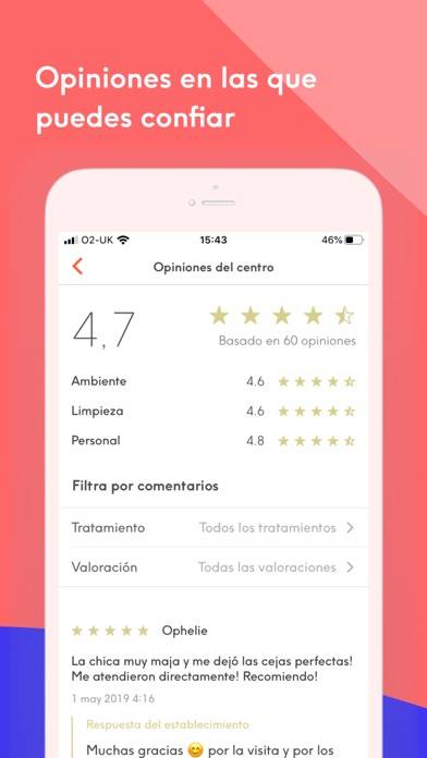 Treatwell: La bellezza è qui Schermata dell'app