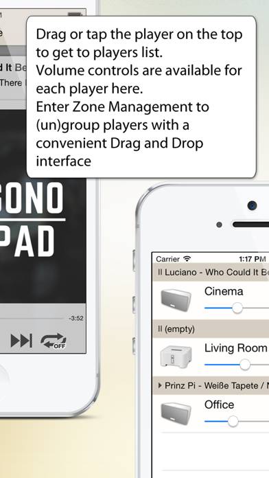 SonoPhone for Sonos Captura de pantalla de la aplicación #2