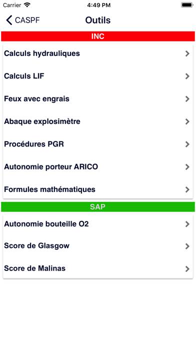 Caspf Capture d'écran de l'application