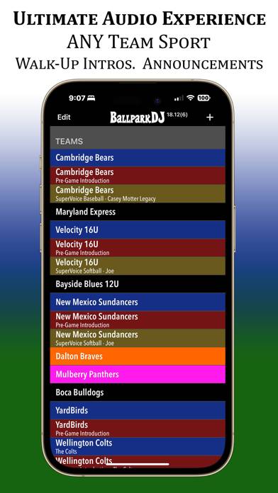 BallparkDJ Walkout Intros App screenshot #1