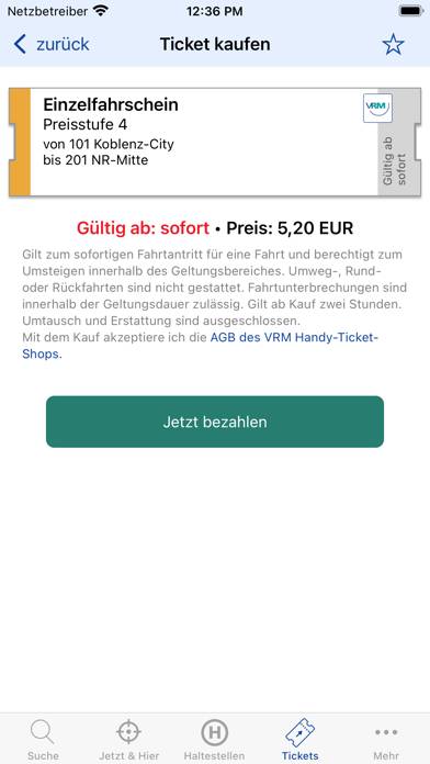 VRM Fahrplan & Tickets App-Screenshot