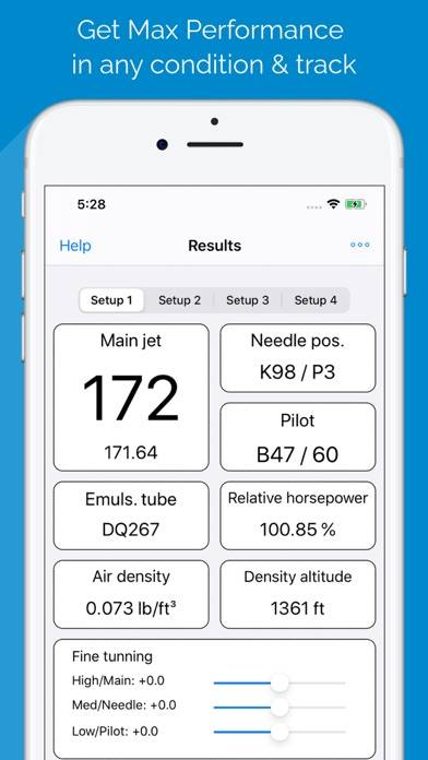 Jetting TM Kart for KZ / ICC Скриншот приложения #1