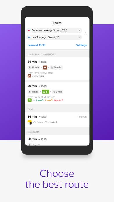 Yandex.Transport – Bus finder Скриншот приложения #1