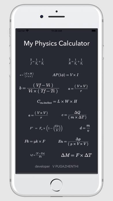 My Physics Calculator Bildschirmfoto