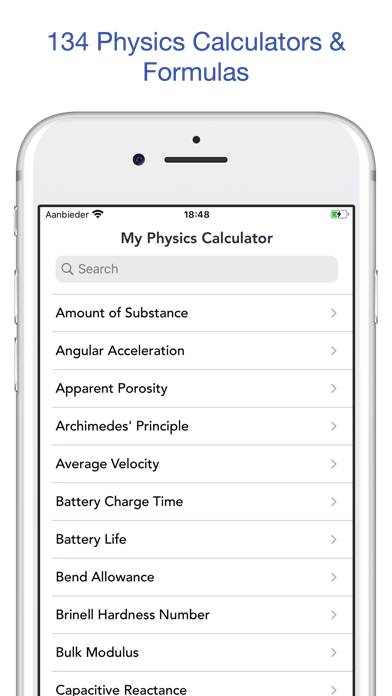 My Physics Calculator Schermata dell'app #2