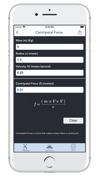 My Physics Calculator Schermata dell'app #3
