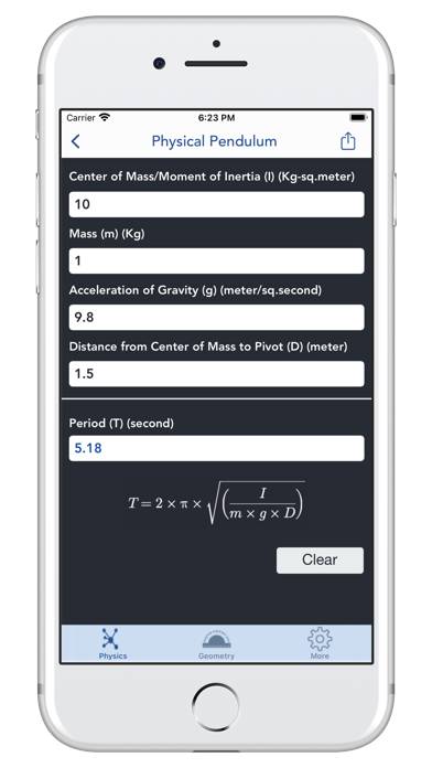 My Physics Calculator Schermata dell'app #6