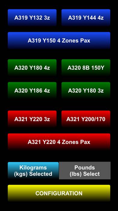 A320 Weight and Balance screenshot