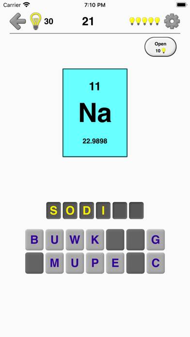 Elements & Periodic Table Quiz Captura de pantalla de la aplicación #1