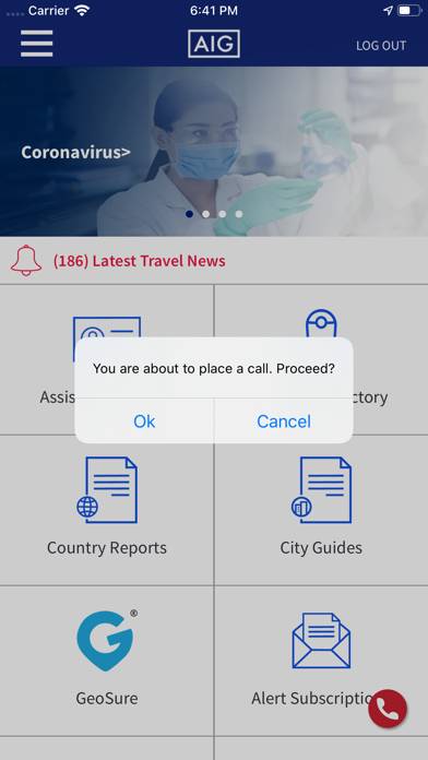 AIG Travel Assistance App skärmdump #1