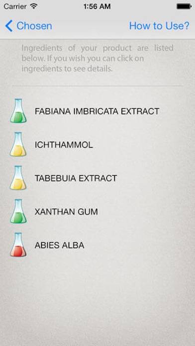 Cosmetic Ingredients Analyser Uygulama ekran görüntüsü #3