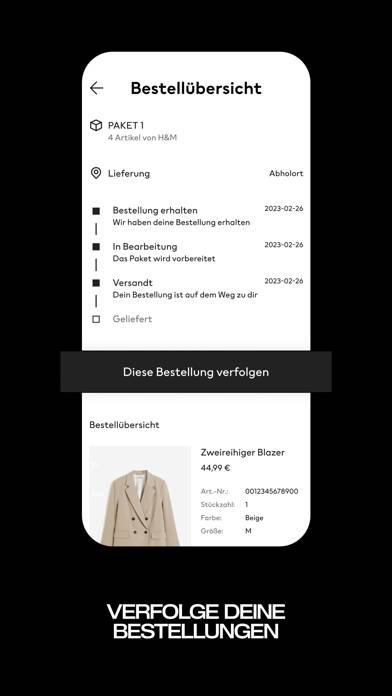 H&M App-Screenshot