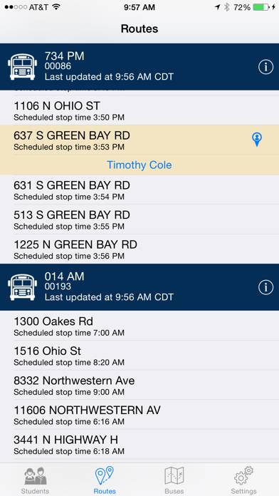 Durham Bus Tracker App screenshot