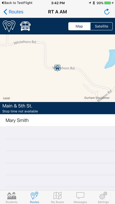 Durham Bus Tracker App screenshot