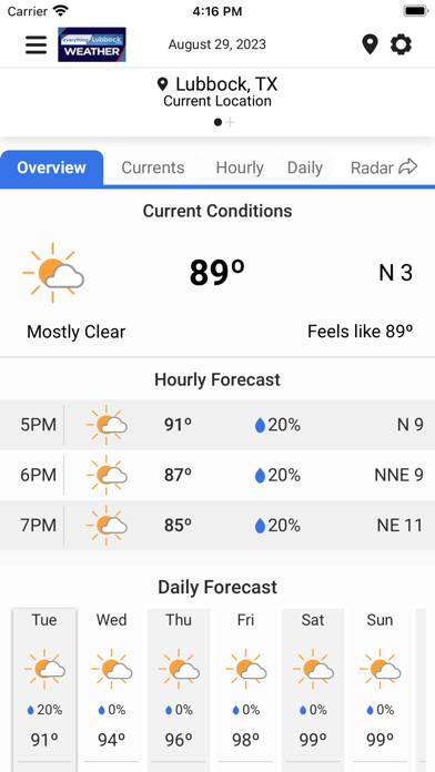 EverythingLubbock Weather screenshot