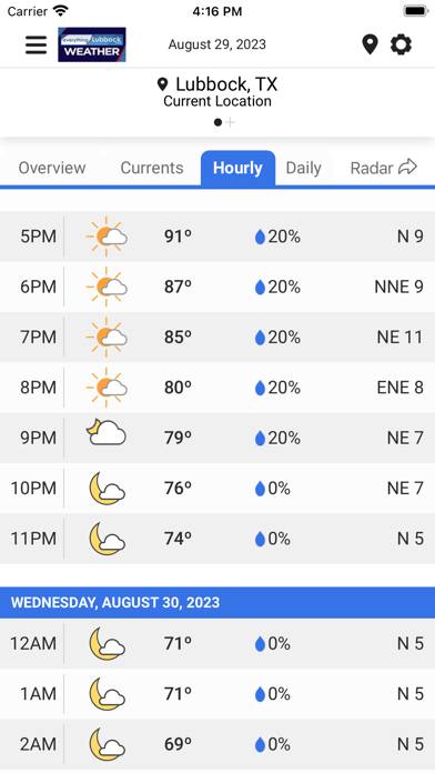 EverythingLubbock Weather App screenshot