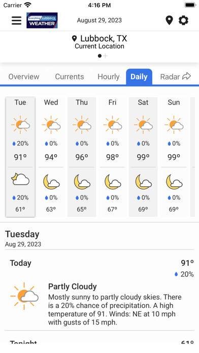 EverythingLubbock Weather App screenshot