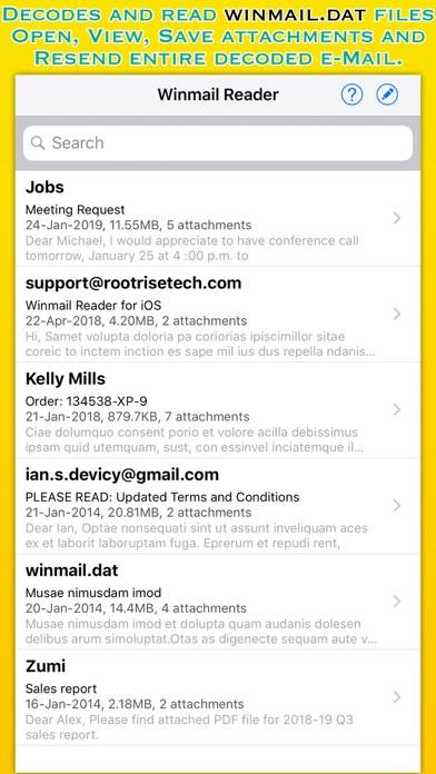 Winmail Reader Captura de pantalla de la aplicación #1