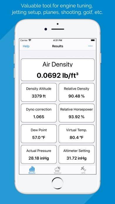 Air Density & RAD meter PRO Capture d'écran de l'application #1