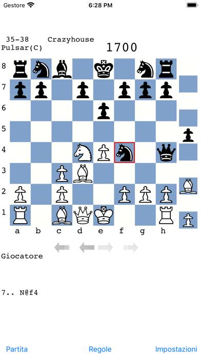 Il Motore di Scacchi Pulsar schermata del gioco