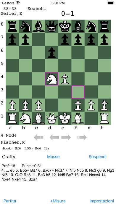 Il Motore di Scacchi Pulsar schermata del gioco