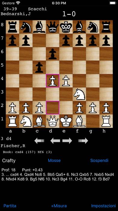 Il Motore di Scacchi Pulsar schermata del gioco