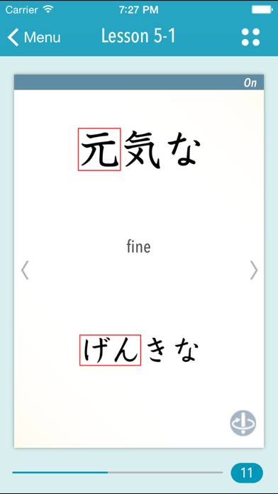 GENKI Kanji Cards for 2nd Ed. Captura de pantalla de la aplicación #2