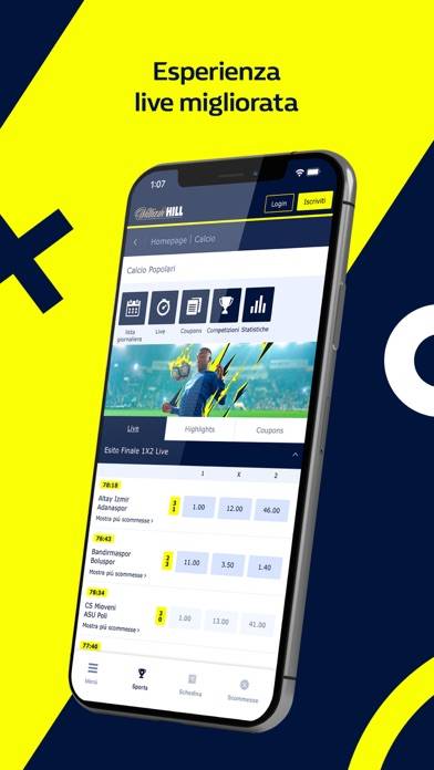 William Hill Scommesse online Schermata dell'app #2