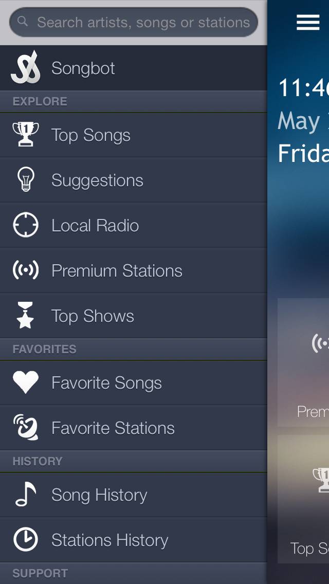 Songbot: On-Demand Talk Shows & Songs Captura de pantalla de la aplicación #3