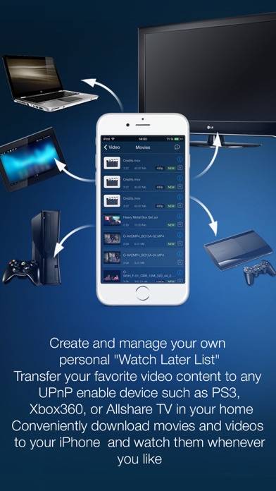 MCPlayer Pro wireless UPnP video player for iPhone, stream movies on HD TV Captura de pantalla de la aplicación #3