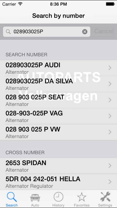 Autoparts for Volkswagen App screenshot #1