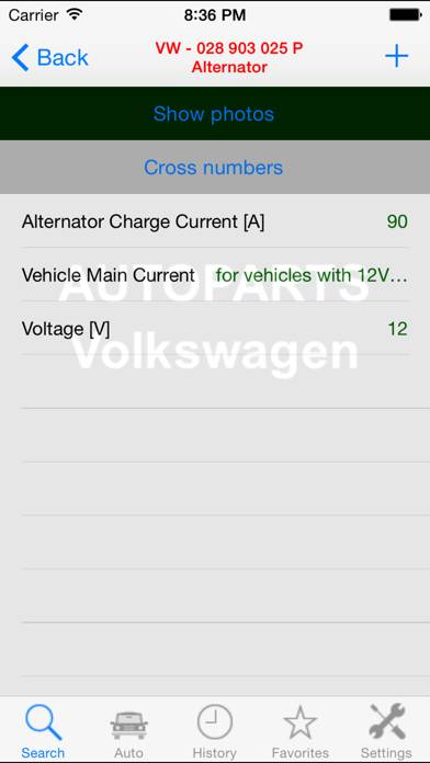 Autoparts for Volkswagen Schermata dell'app #2