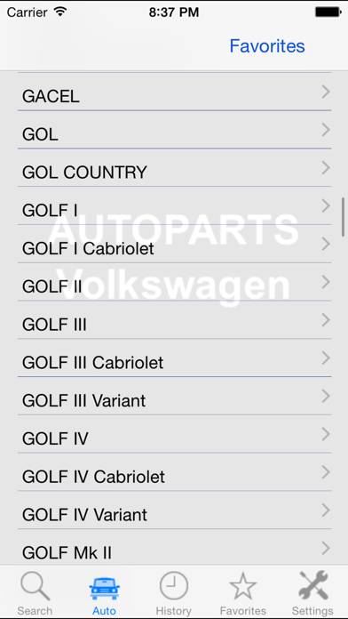 Autoparts for Volkswagen Schermata dell'app #3