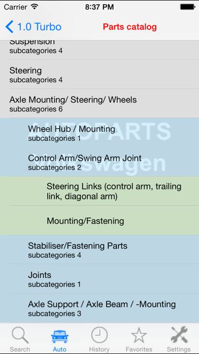 Autoparts for Volkswagen Captura de pantalla de la aplicación #4
