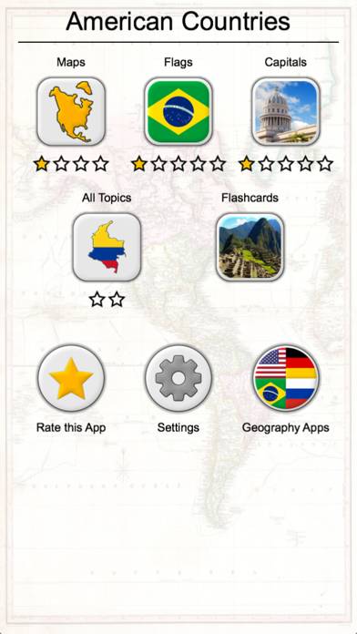 American Countries and Caribbean: Flags, Maps Quiz Schermata dell'app #3