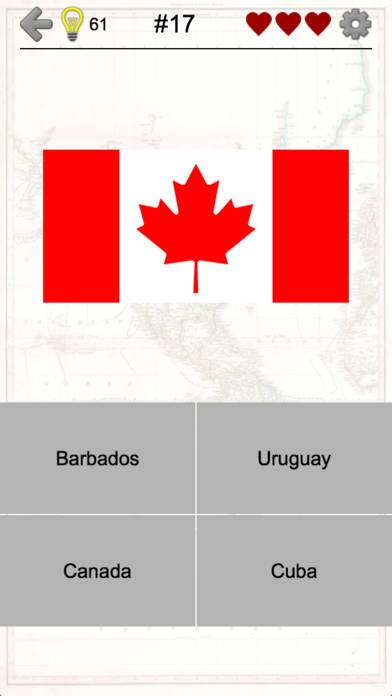 American Countries and Caribbean: Flags, Maps Quiz game screenshot