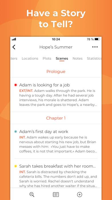 Story Planner for Writers Schermata dell'app #1