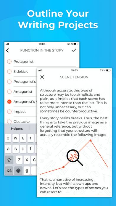 Story Planner for Writers Captura de pantalla de la aplicación #3