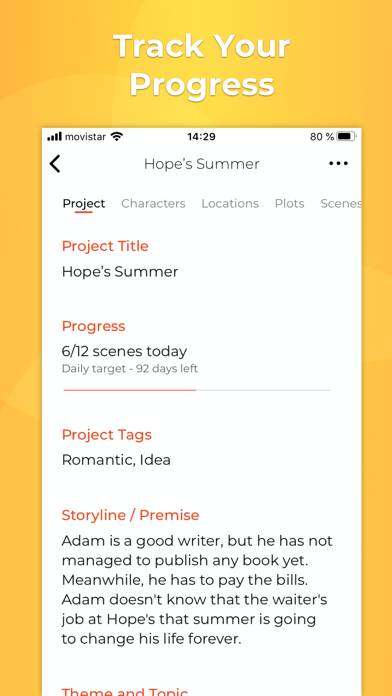 Story Planner for Writers Captura de pantalla de la aplicación #6