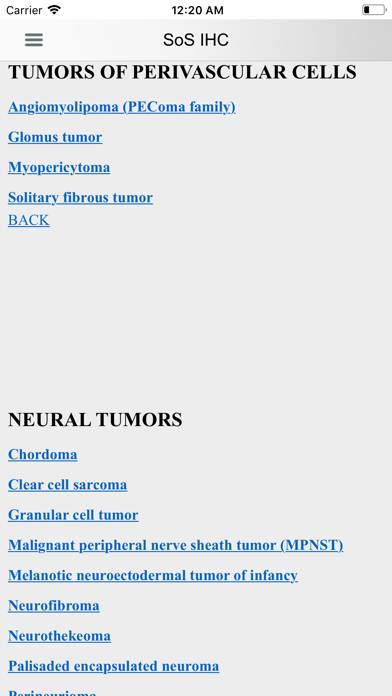 SoS IHC Schermata dell'app