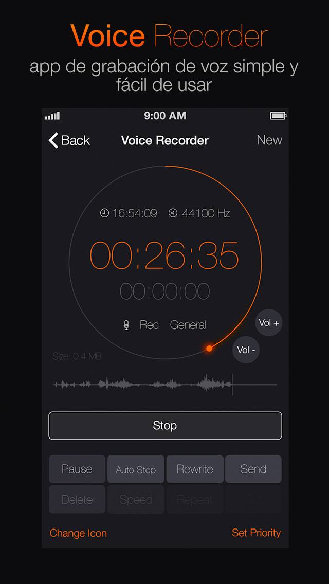 Grabadora voz: grabación audio Captura de pantalla de la aplicación #1