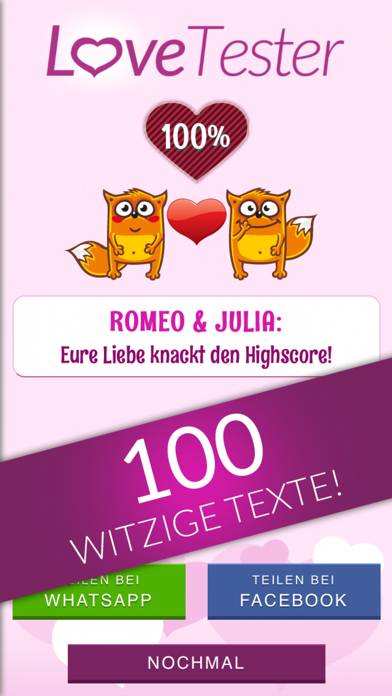 Love Tester Partner Match Game App skärmdump #1