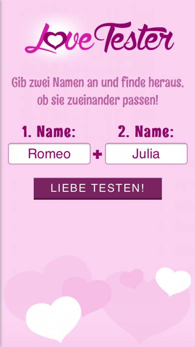 Love Tester Partner Match Game App skärmdump #3
