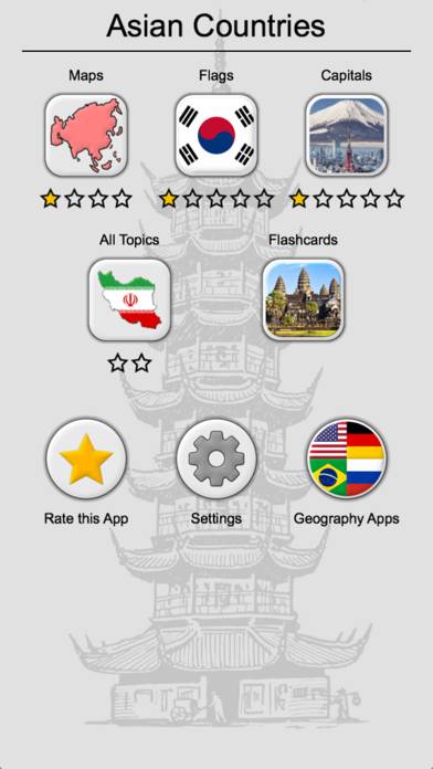 Asian Countries & Middle East Скриншот приложения #3
