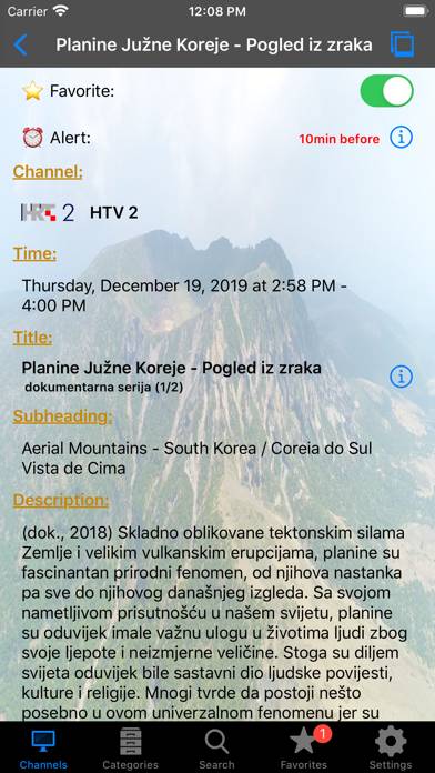 Croatian TV plus App screenshot