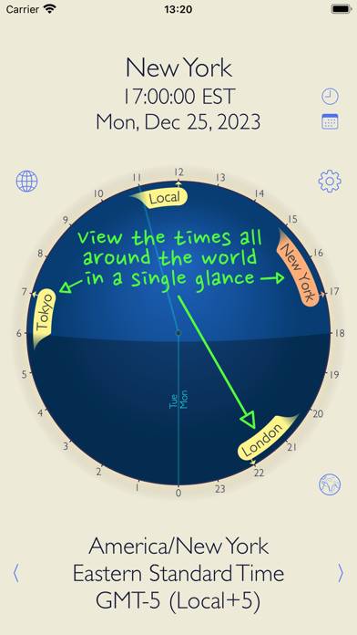 World Clock Time Traveler Pro Captura de pantalla de la aplicación #2