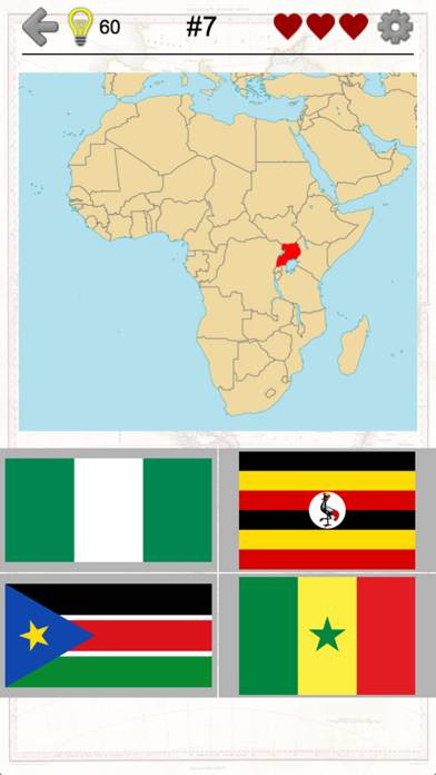 African Countries - Flags and Map of Africa Quiz skärmdump