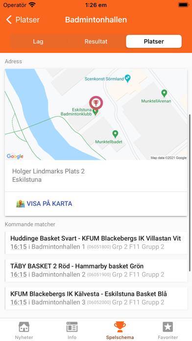 Eskilstuna Basket Cup App skärmdump #3
